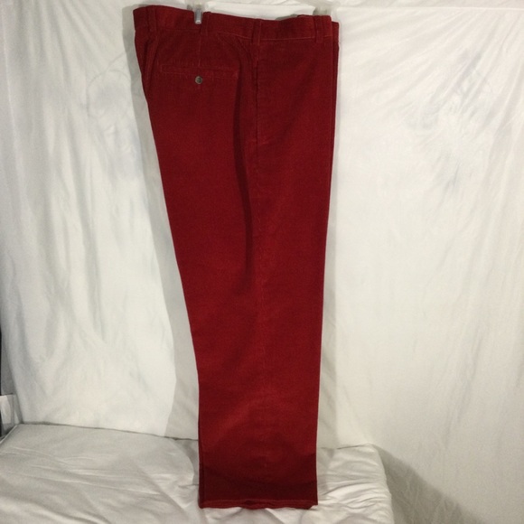 Brooks Brothers Flat Front Red Corduroy Pants 38 - Picture 6 of 14